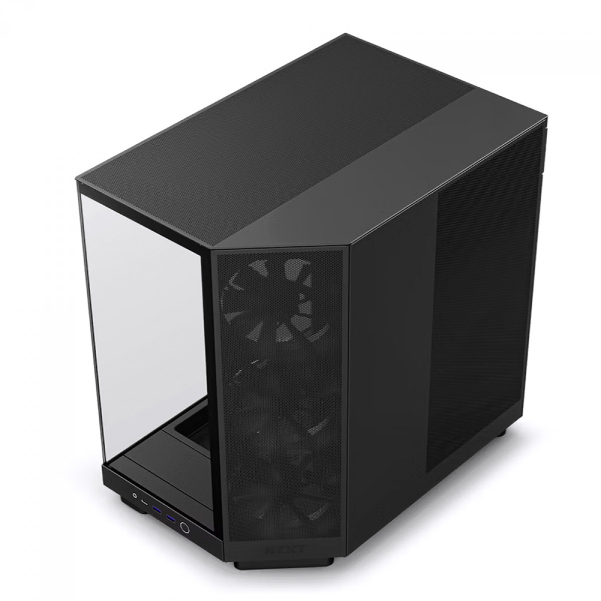 Gabinete Gamer Nzxt H Flow Mid Tower Vidro Temperado Black Atx Sem Fonte Fans Cc H Fb