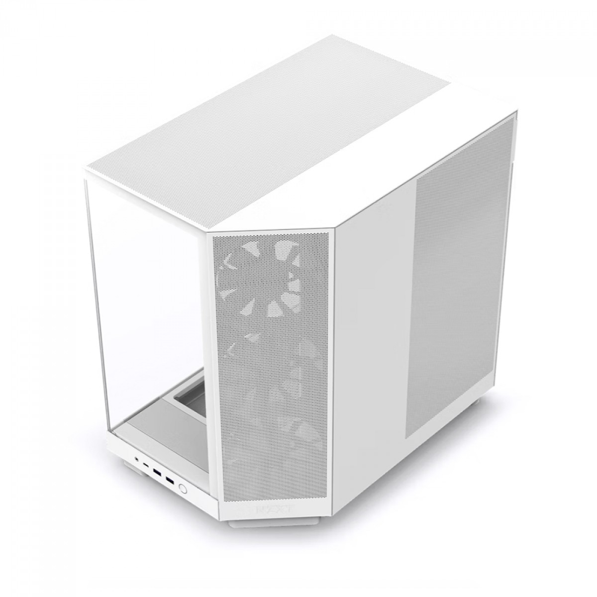 Gabinete Gamer NZXT H6 Flow RGB, Mid Tower, Vidro Temperado, White, ATX, Sem Fonte, 3 Fans, CC-H61FW-R1