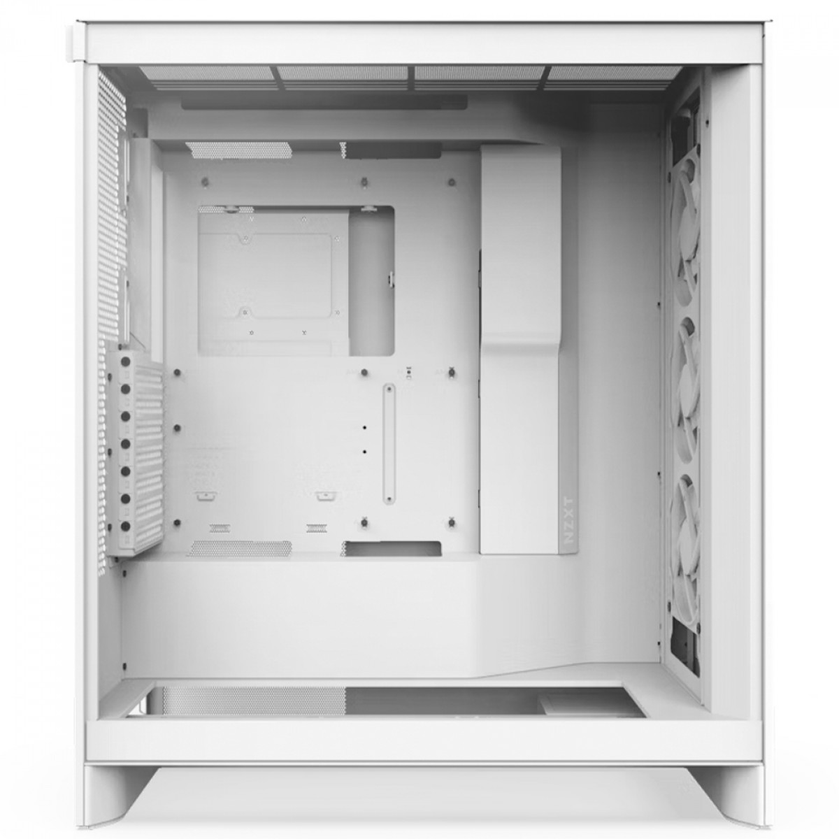 Gabinete Gamer NZXT H7 Flow RGB, Mid Tower, Vidro Temperado, E-ATX, Branco, Sem Fonte, Com 3 Fans, CM-H72FW-R1 