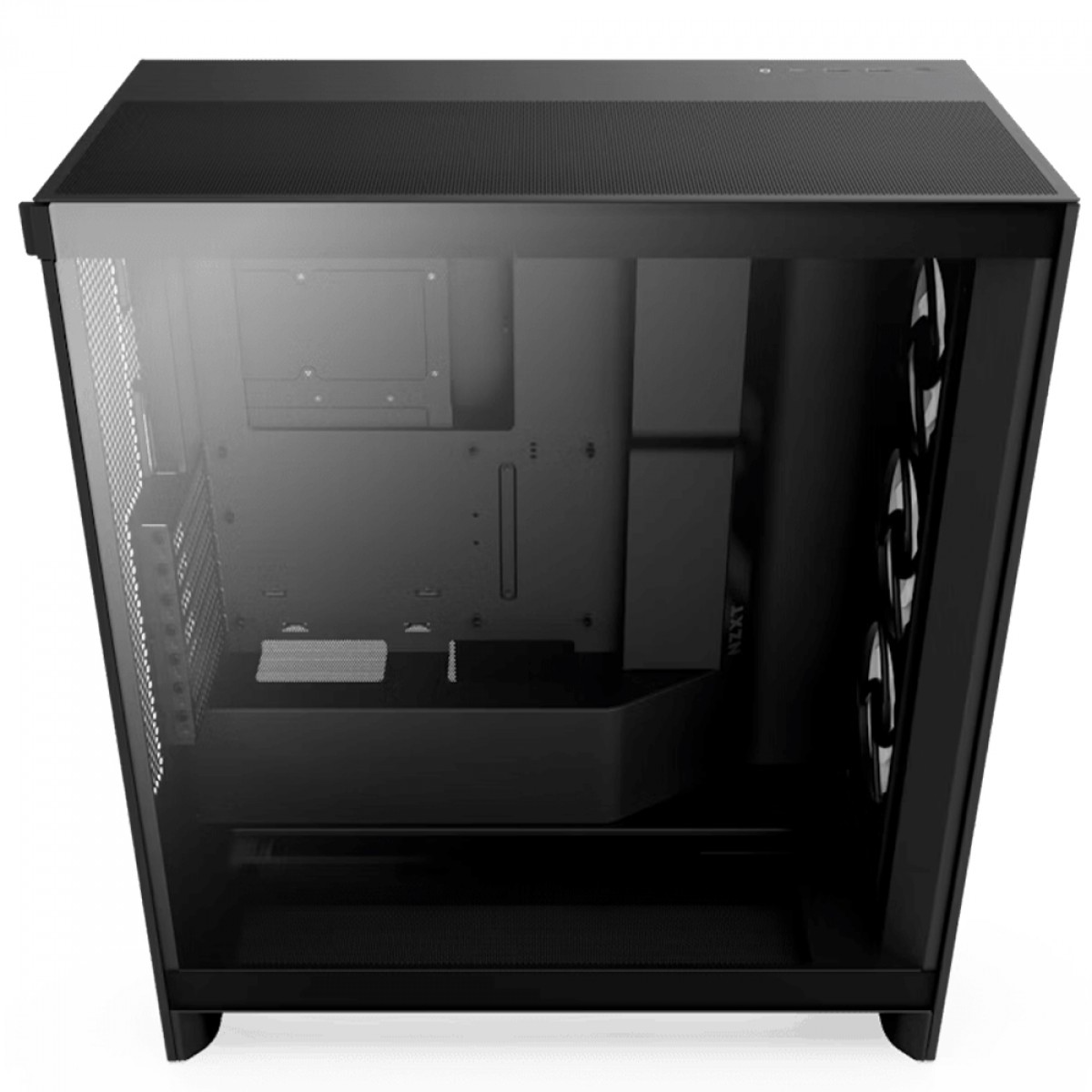 Gabinete Gamer NZXT H7 Flow RGB, Mid Tower, Vidro Temperado, E-ATX, Sem Fonte, Com 3 Fans, Preto, CM-H72FB-R1