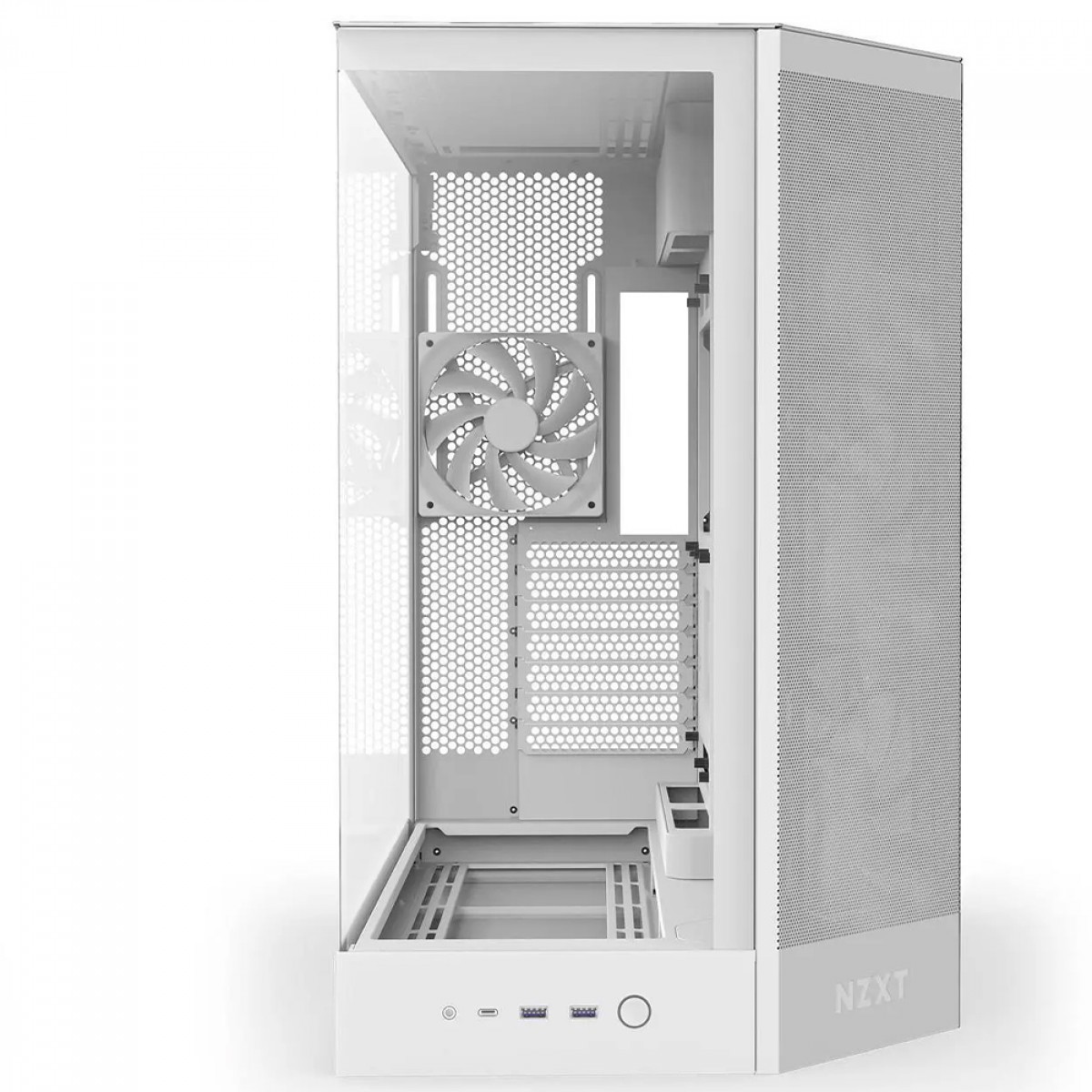 Gabinete Gamer NZXT H9 Flow, Mid Tower, Vidro Temperado, ATX, Sem Fonte, Com 4 Fans, Branco, CM-H92FW-01