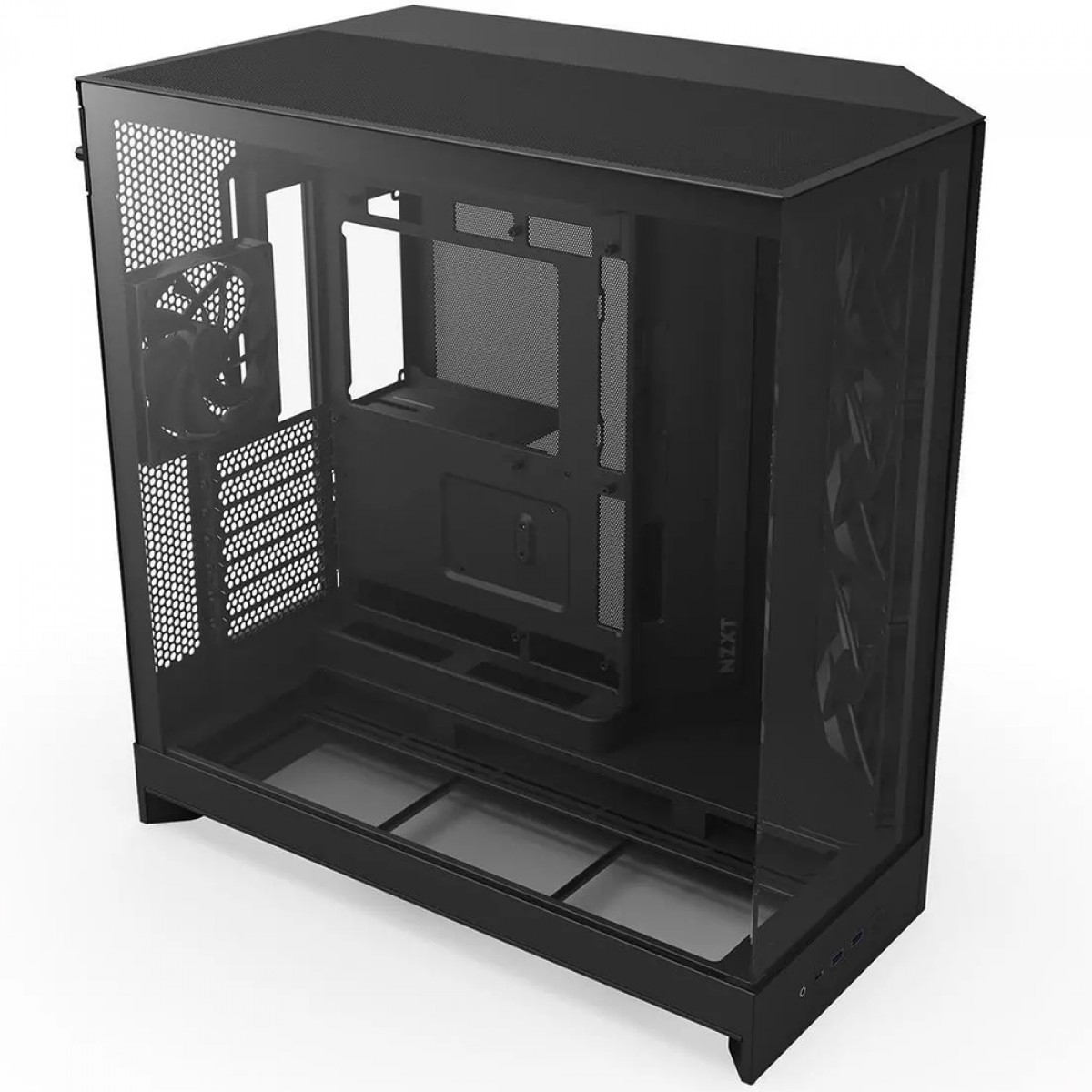 Gabinete Gamer NZXT H9 Flow, Mid Tower, Vidro Temperado, ATX, Sem Fonte, Com 4 Fans, Preto, CM-H92FB-01