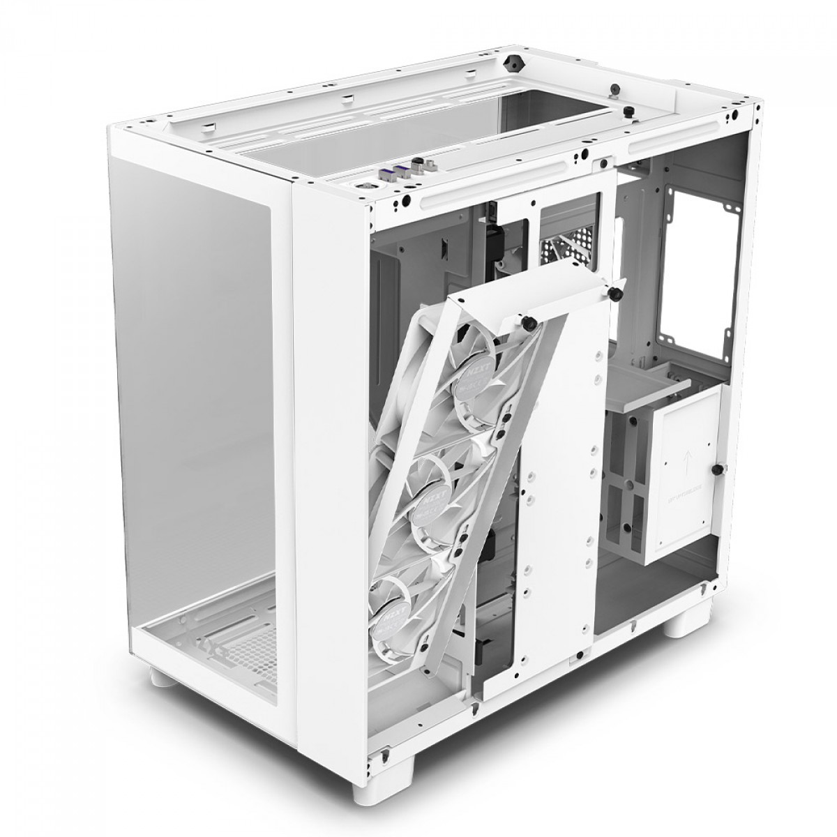 Gabinete Gamer Nzxt H Flow Mid Tower Vidro Temperado White Atx