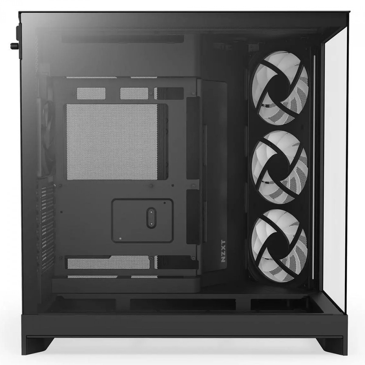 Gabinete Gamer NZXT H9 Flow RGB, Mid Tower, Vidro Temperado, ATX, Sem Fonte, Com 4 Fans, Preto, CM-H92FB-R1