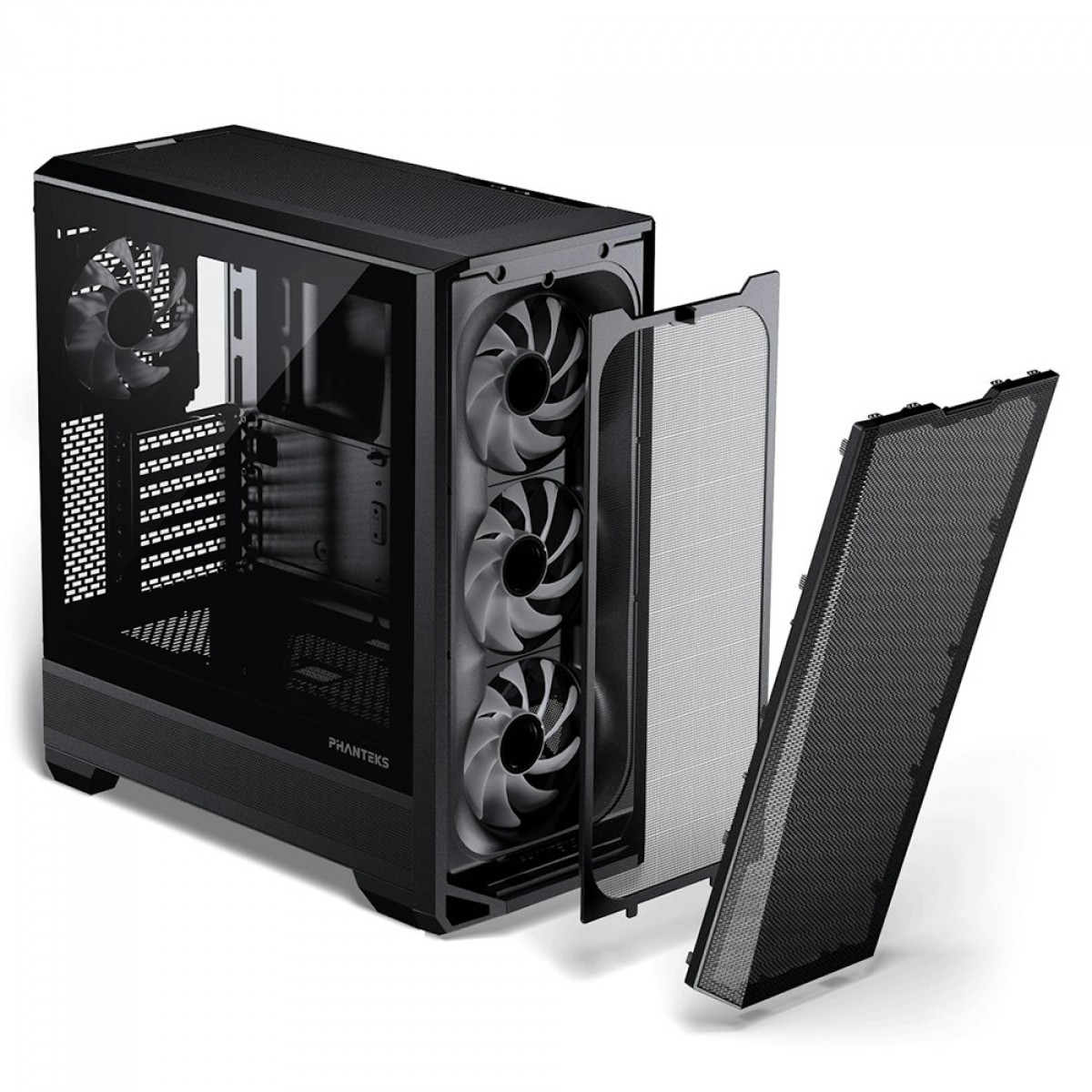 Gabinete Gamer Phanteks Eclipse G400A, Mid Tower, Vidro Temperado, EATX, Com 4 Fans D-RGB, Preto, PH-EC400GA_DBK01