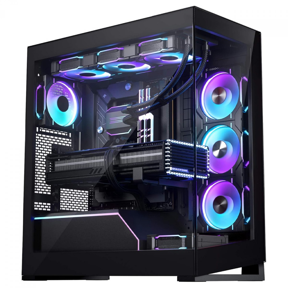 Gabinete Gamer Phanteks NV5 MK2, D-RGB, Mid Tower, Vidro Temperado, E-ATX, Preto, Sem Fonte, Sem Fan, PH-NV523TG_DBK02