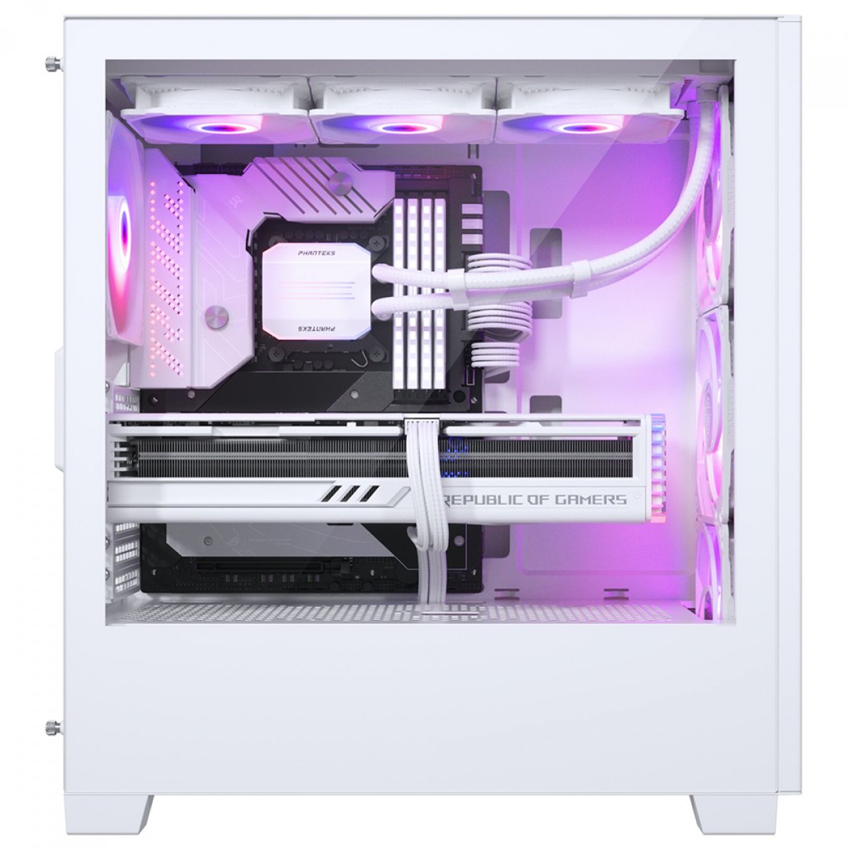 Gabinete Gamer Phanteks XT Pro Ultra, Mid Tower, Vidro Temperado, EATX, Com 4 Fans D-RGB, Branco, PH-XT523P1_DWT01