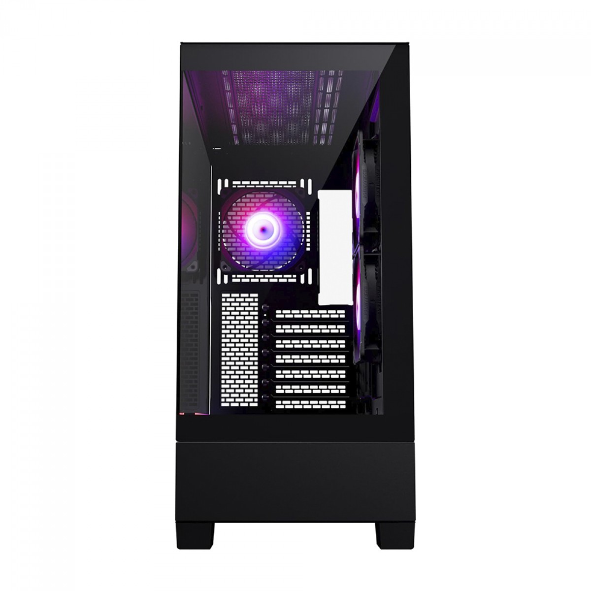 Gabinete Gamer Phanteks XT View, D-RGB, Mid Tower, Vidro Temperado, E-ATX, Preto, Sem Fonte, Com 3 Fans