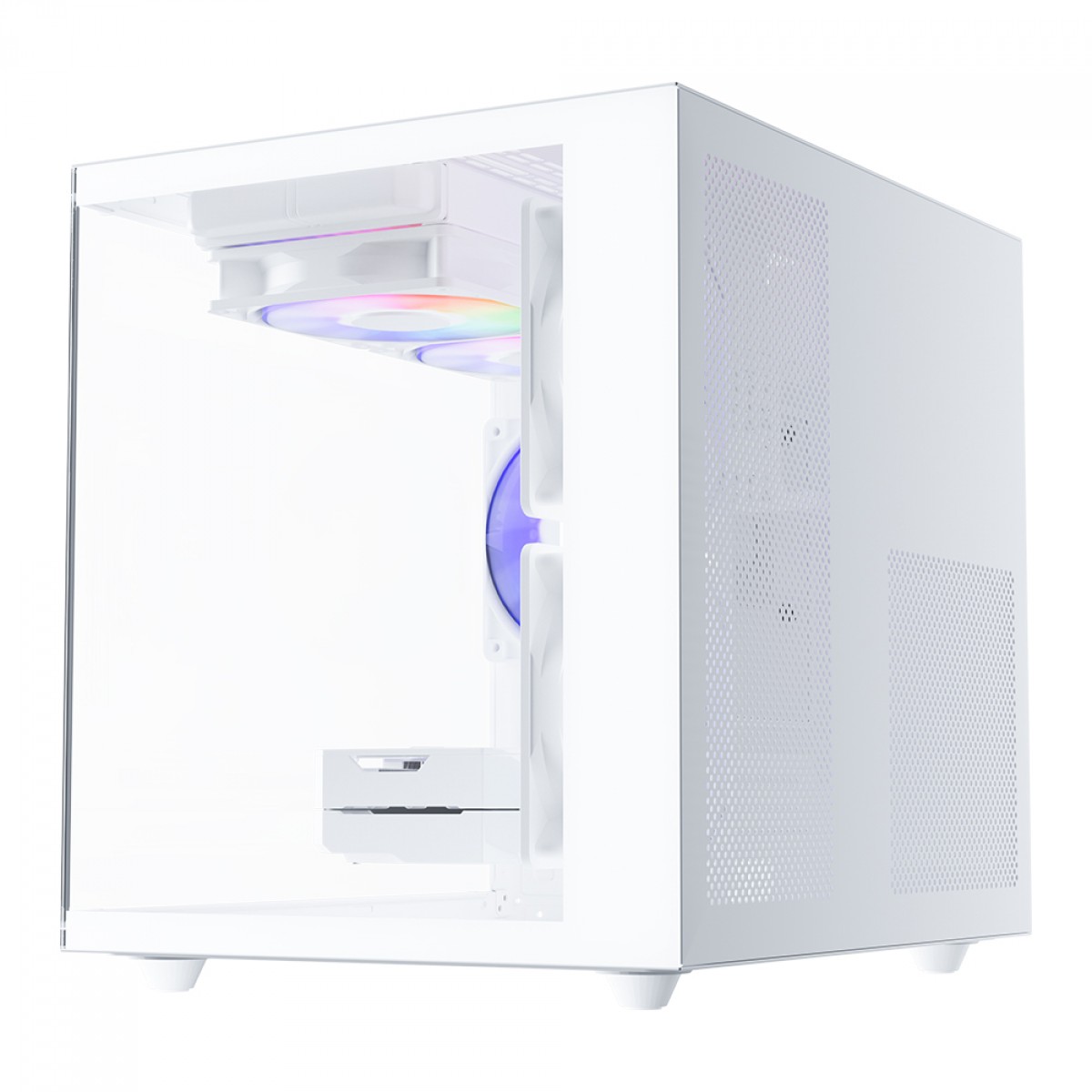 Gabinete Gamer Pure Power Aqua, Mid Tower, Vidro Temperado, M-ATX, Sem Fonte, Sem Fan, Branco, PP-CS-AQMAWSF