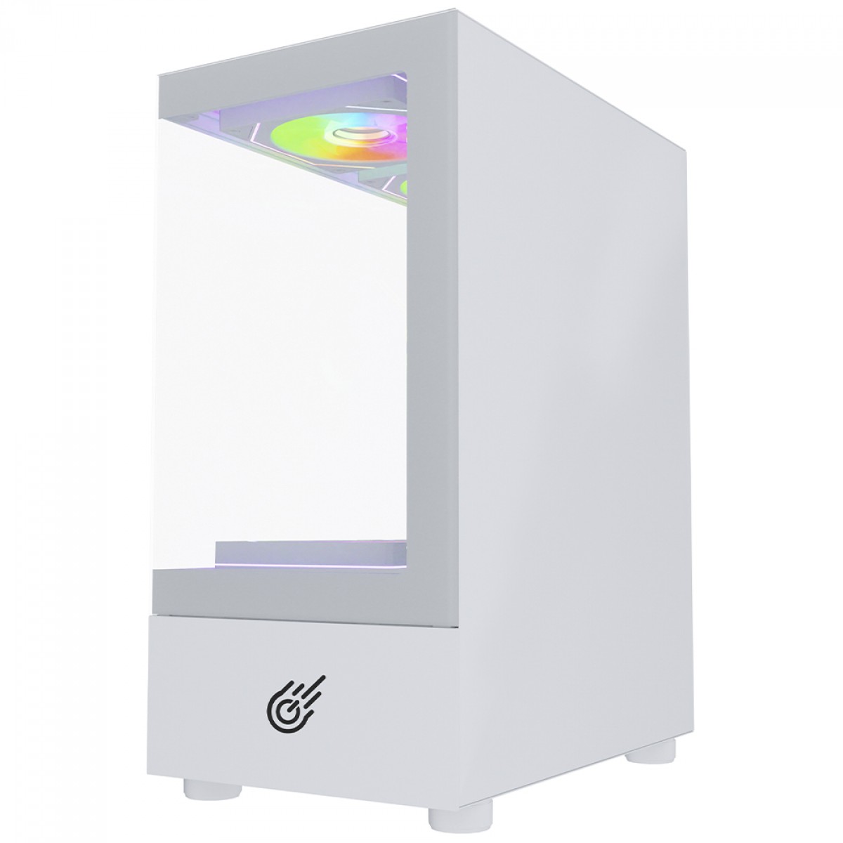 Gabinete Gamer Pure Power Aura, Mid Tower, Vidro Temperado, MATX, Sem Fonte, Sem Fan, Branco, PP-CS-AUITWSF