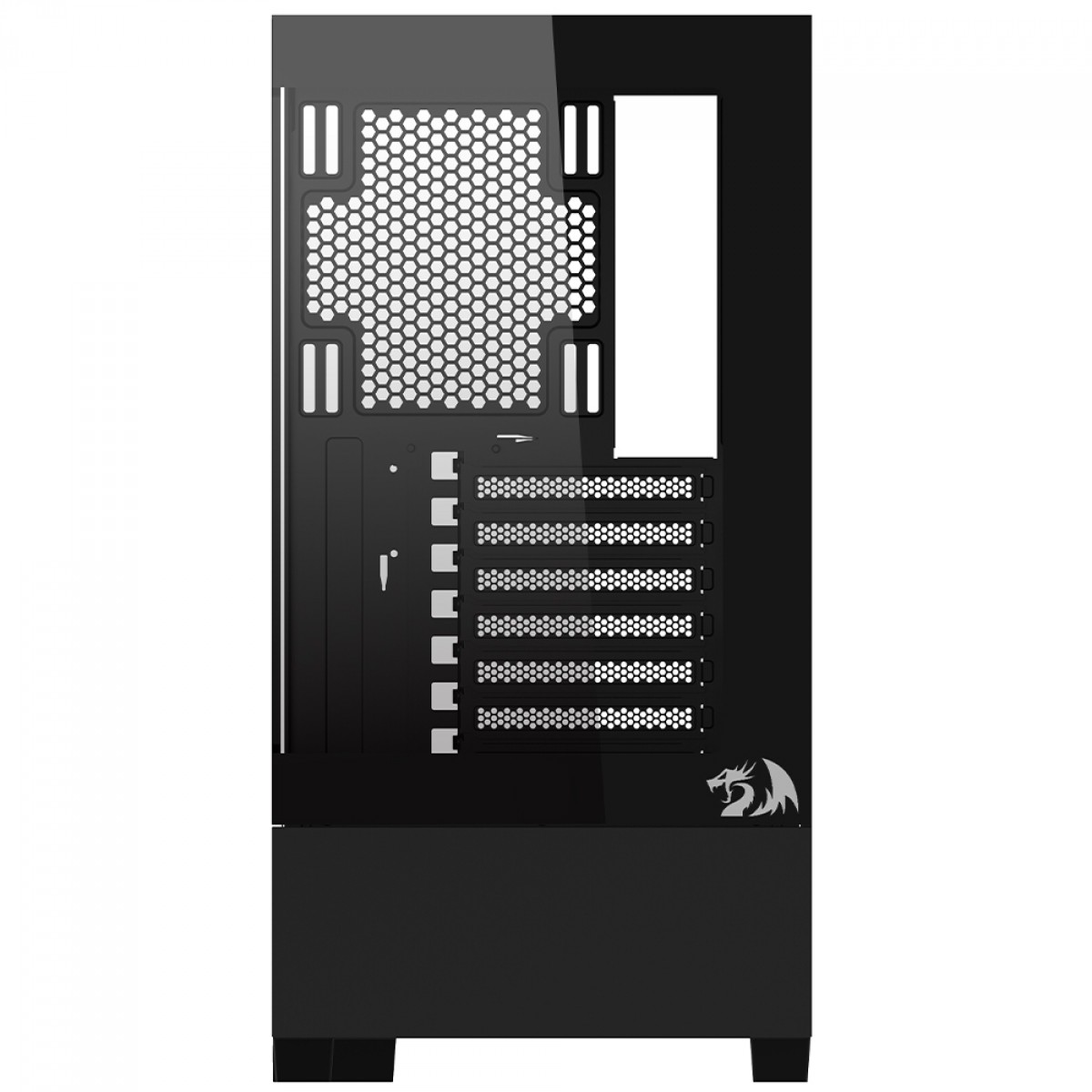 Gabinete Gamer Redragon Reflect Pro, Mid Tower, Vidro Temperado, E-ATX, Sem Fonte, Sem Fans, Preto, CA-607B