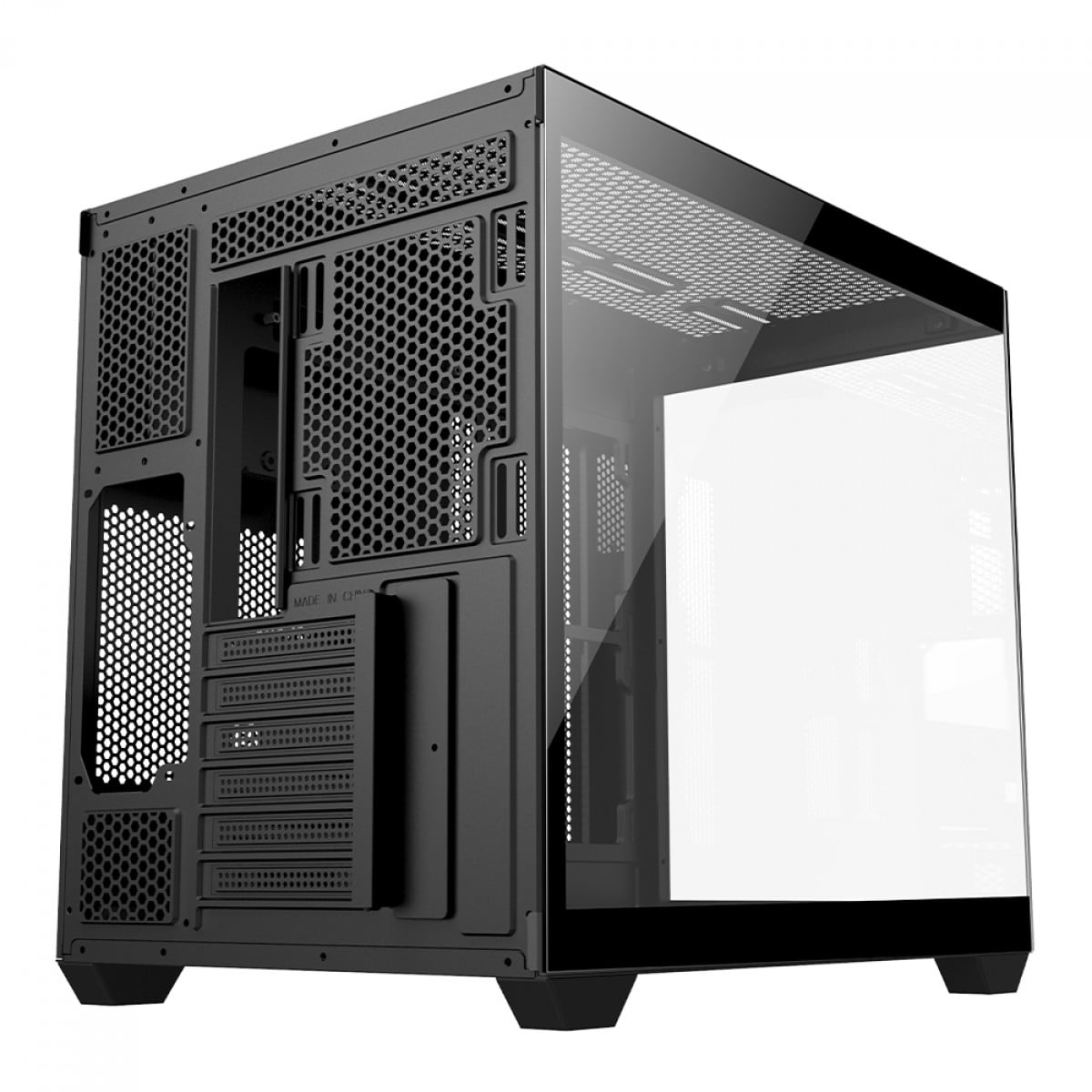 Gabinete Gamer Redragon Wideload Lite, Mid Tower, Vidro Temperado, ATX, Black, Sem Fonte, Sem Fan, CA-604B