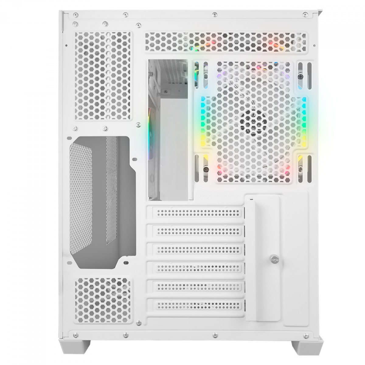 Gabinete Gamer Redragon Wideload Pro, Mid Tower, Vidro Temperado, ATX, White, Sem Fonte, Sem Fan, CA-604W-PRO