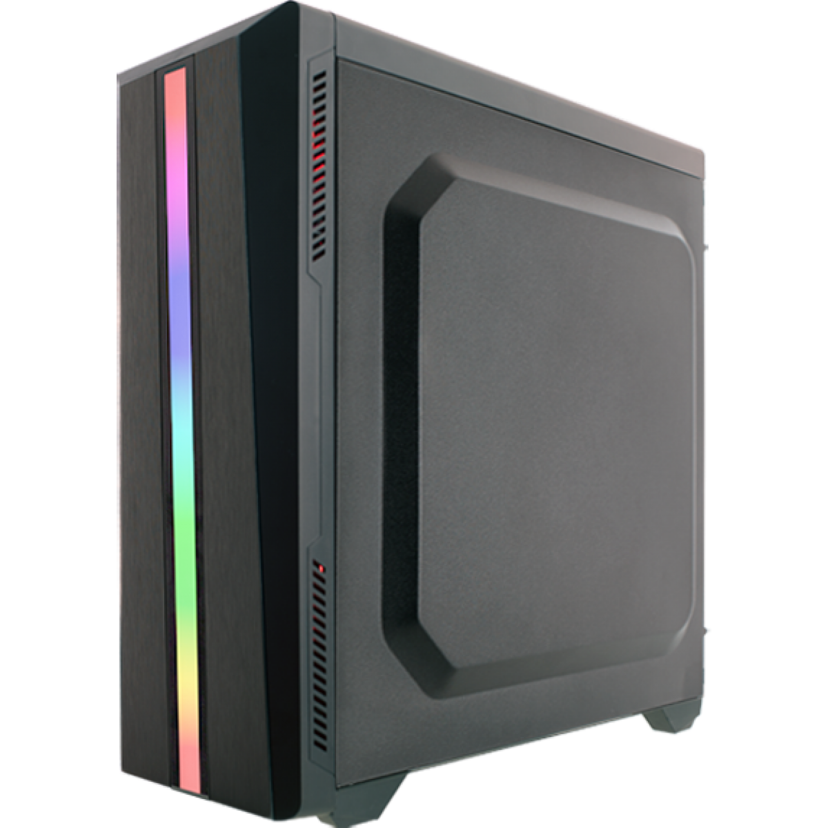 Gabinete Gamer Riotoro, Mid Tower, Vidro Temperado, Black, Sem Fonte, Com 1 Fan, CR-100TG RGB