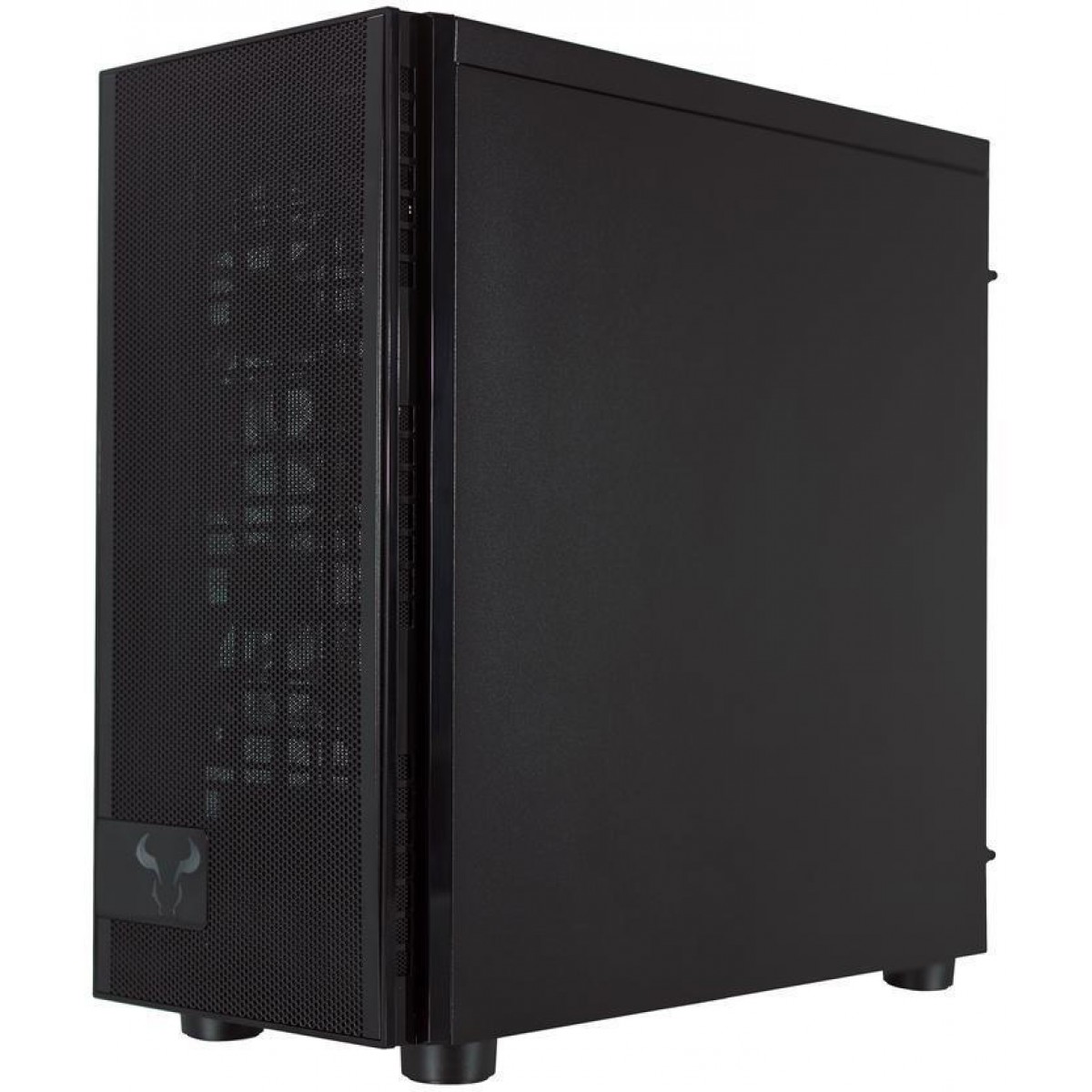 Gabinete Gamer Riotoro CR500, Mid Tower, Vidro Temperado, Black, Sem Fonte, Com 3 Fans