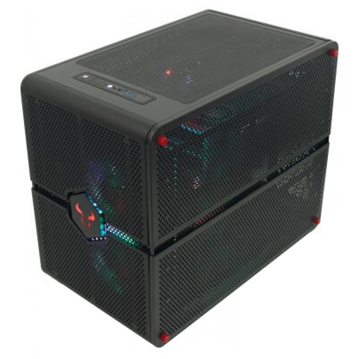 Gabinete Gamer Riotoro Morpheus, Mini/Mid Tower, Black, GPX100, Sem Fonte, Com 3 Fans
