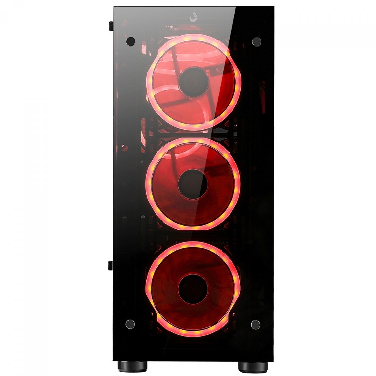 Gabinete Gamer Rise Mode Glass 06X Black, Mid Tower, Vidro Temperado, ATX, Sem Fonte, Sem Fan, Preto, RM-CA-06X-FB