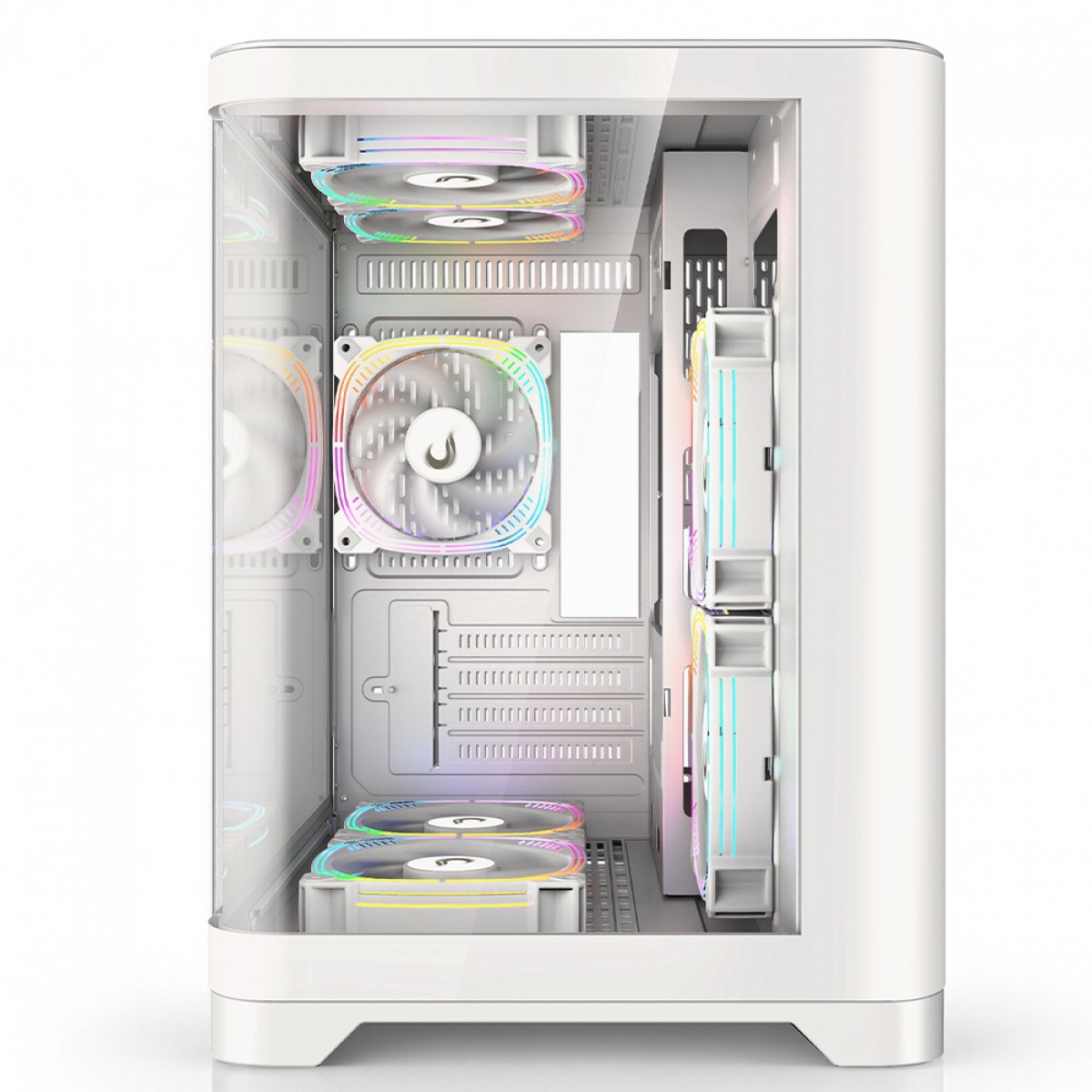Gabinete Gamer Rise Mode Galaxy Curved, Mid Tower, Vidro Temperado, mATX, Sem Fonte, Sem Fan, Branco, RM-GA-GC-FW