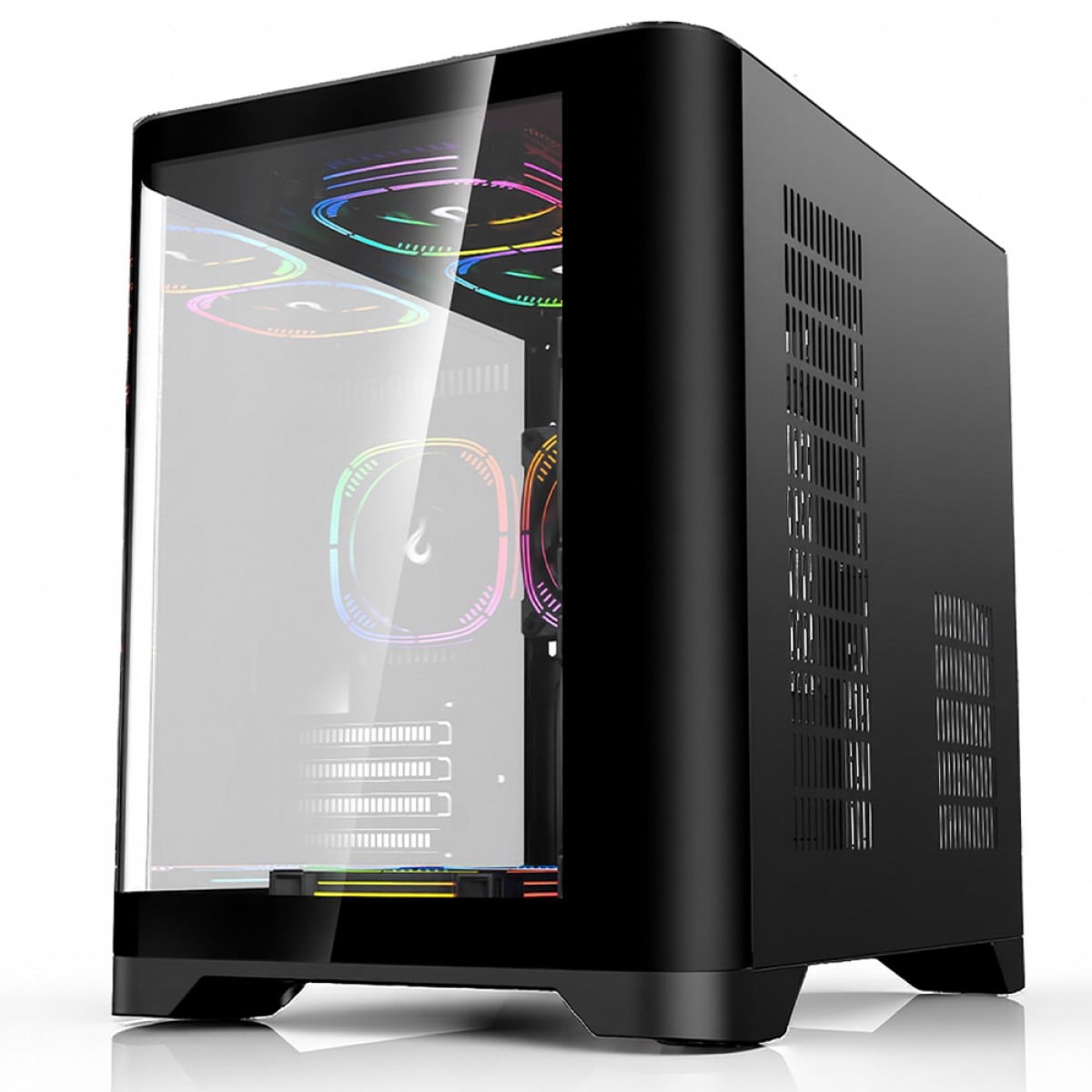 Gabinete Gamer Rise Mode Galaxy Curved, Mid Tower, Vidro Temperado, mATX, Sem Fonte, Sem Fan, Preto, RM-GA-GC-FB