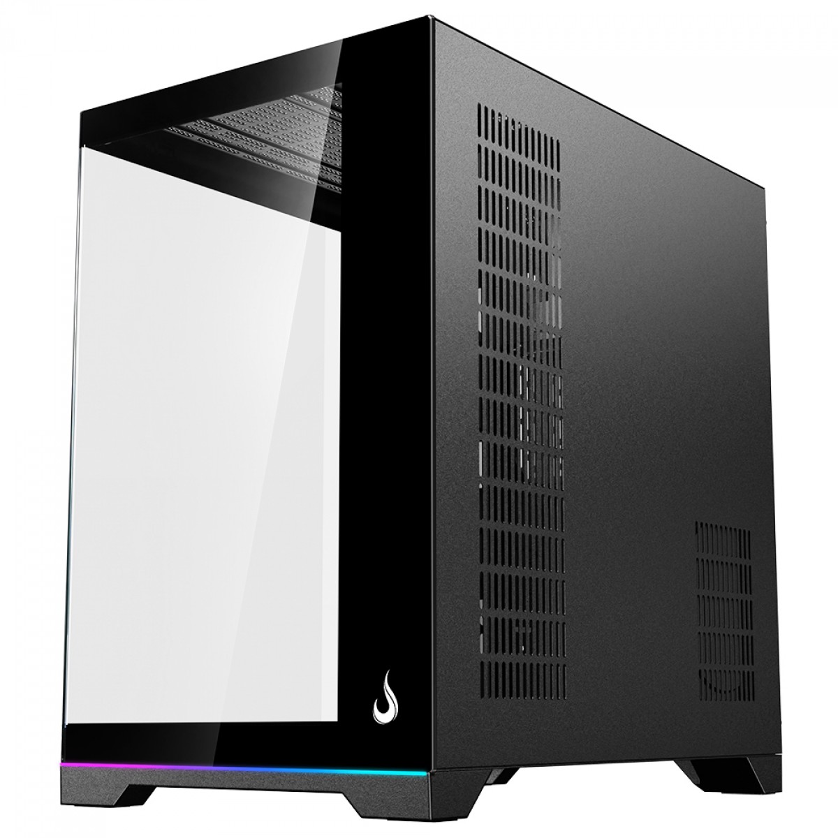 Gabinete Gamer Rise Mode Galaxy Glass Standard V2 Led ARGB, Mid Tower, Vidro Temperado, ATX, Sem Fonte, Sem Fan, Preto, RM-GA-GGST2L-FB