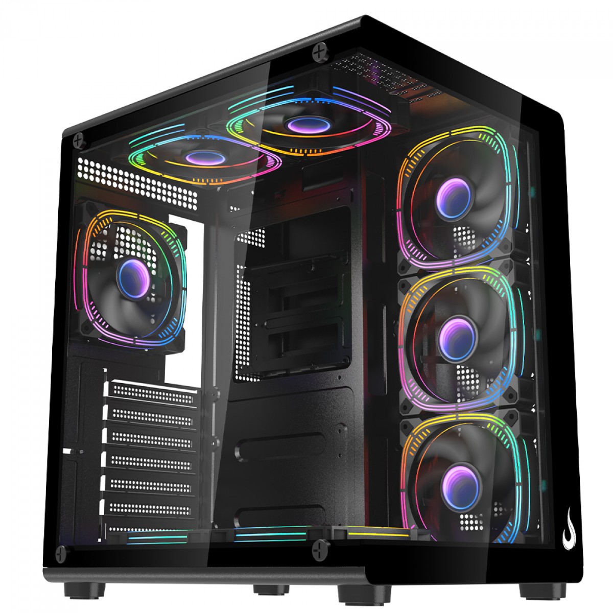 Gabinete Gamer Rise Mode Galaxy Glass X, Mid Tower, Vidro