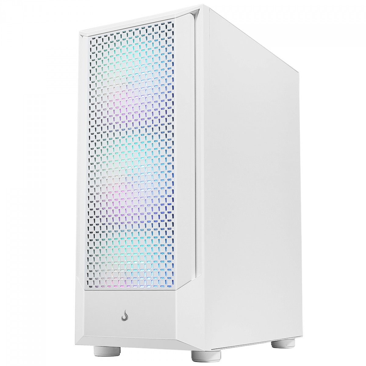 Gabinete Gamer Rise Mode Wave, Mid Tower, Vidro Temperado, ATX, Sem Fonte, Com 3 Fans, Branco, RM-WA-BW-ARGB