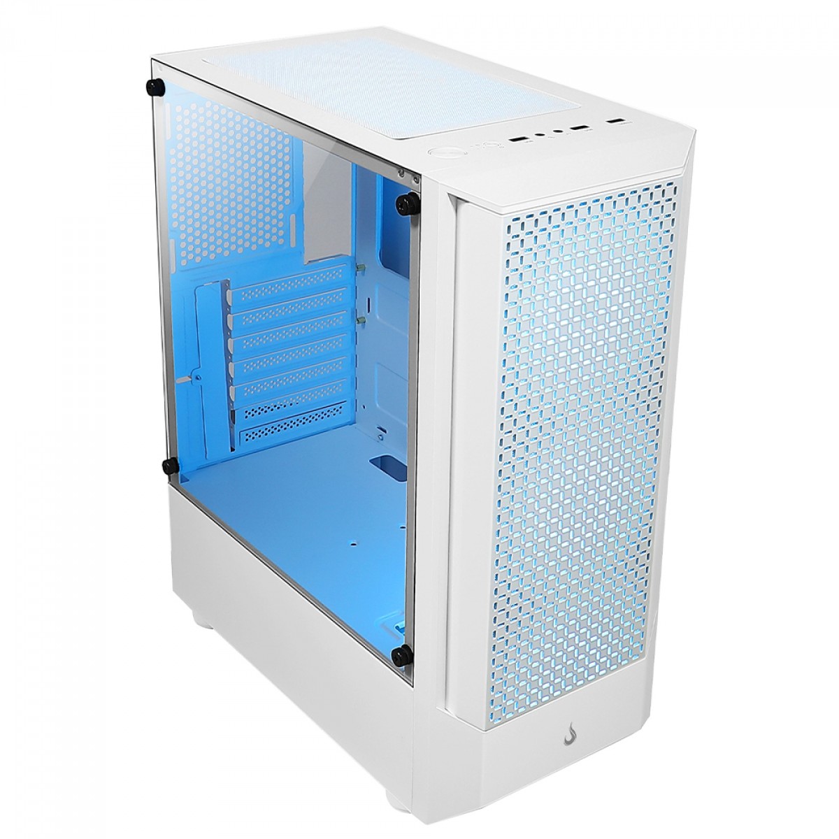 Gabinete Gamer Rise Mode Wave, Mid Tower, Vidro Temperado, ATX, Sem Fonte, Com 3 Fans, Branco, RM-WA-BW-ARGB