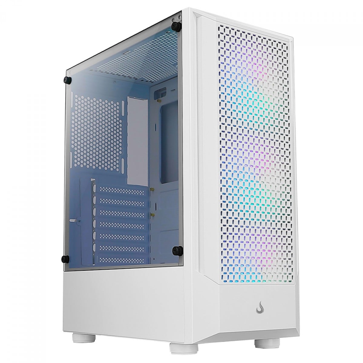 Gabinete Gamer Rise Mode Wave, Mid Tower, Vidro Temperado, ATX, Sem Fonte, Com 3 Fans, Branco, RM-WA-BW-ARGB