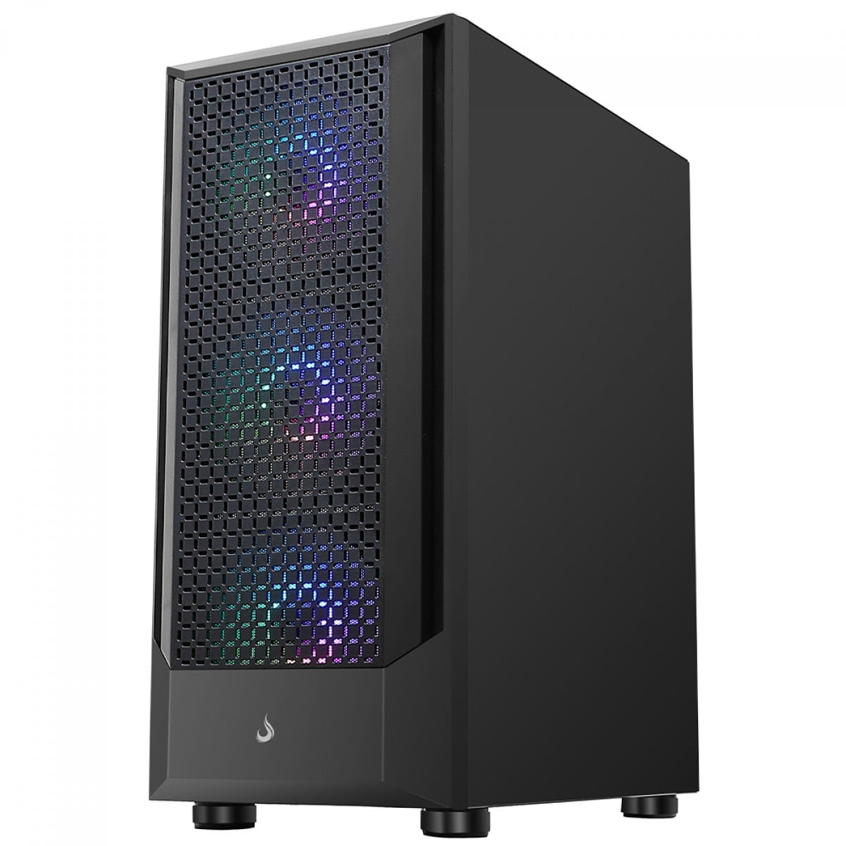 Gabinete Gamer Rise Mode Wave, Mid Tower, Vidro Temperado, ATX, Sem Fonte, Com 3 Fans, Preto, RM-WA-FB-ARGB