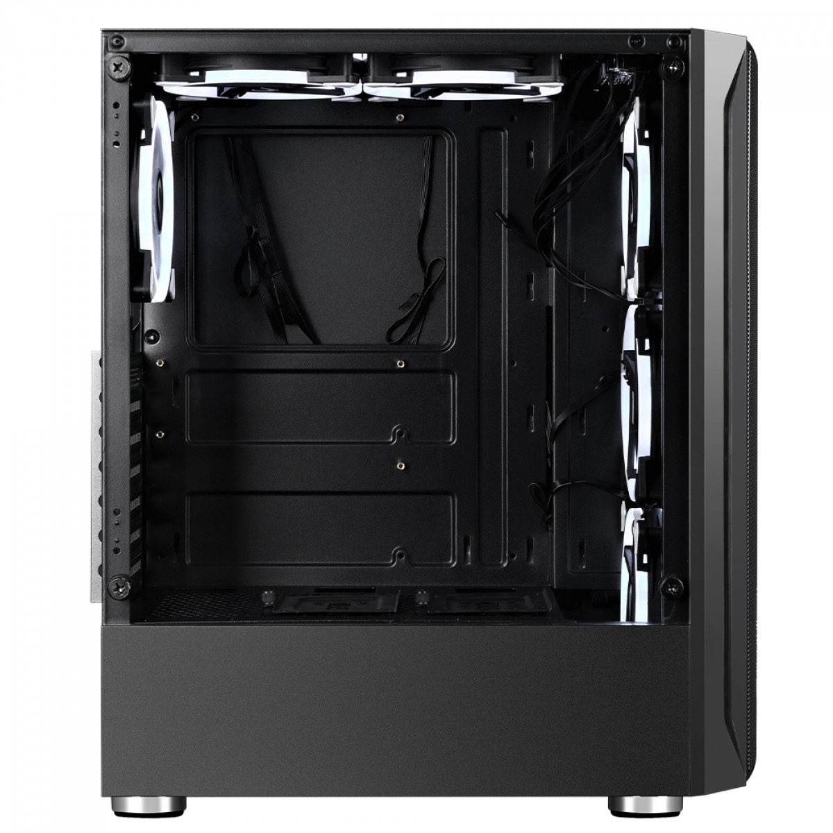Gabinete Gamer Rise Mode Z03 Glass, Mid Tower, Vidro Temperado, ATX, Sem Fonte, Sem Fan, Preto, RM-Z03-03-FB