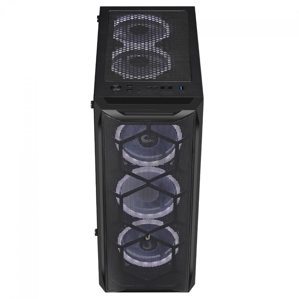 Gabinete Gamer Rise Mode Z03 Glass, Mid Tower, Vidro Temperado, ATX, Sem Fonte, Sem Fan, Preto, RM-Z03-03-FB