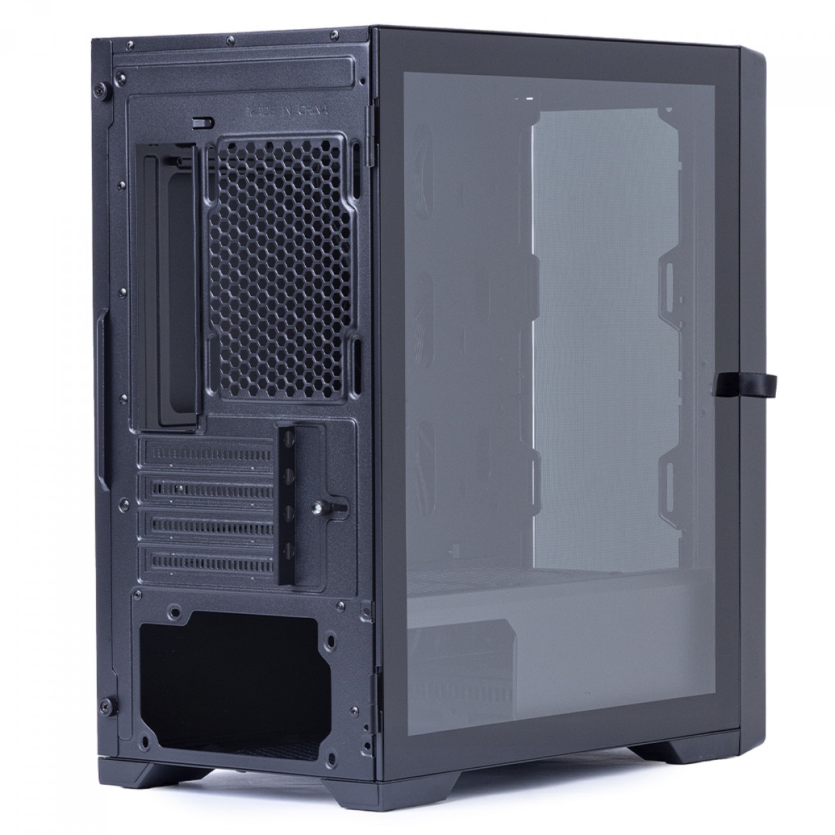 Gabinete Gamer Round5 Astra Black, Mid Tower, Lateral de Vidro, mATX, Sem Fans, Preto, R5-ASTRA-B-2185