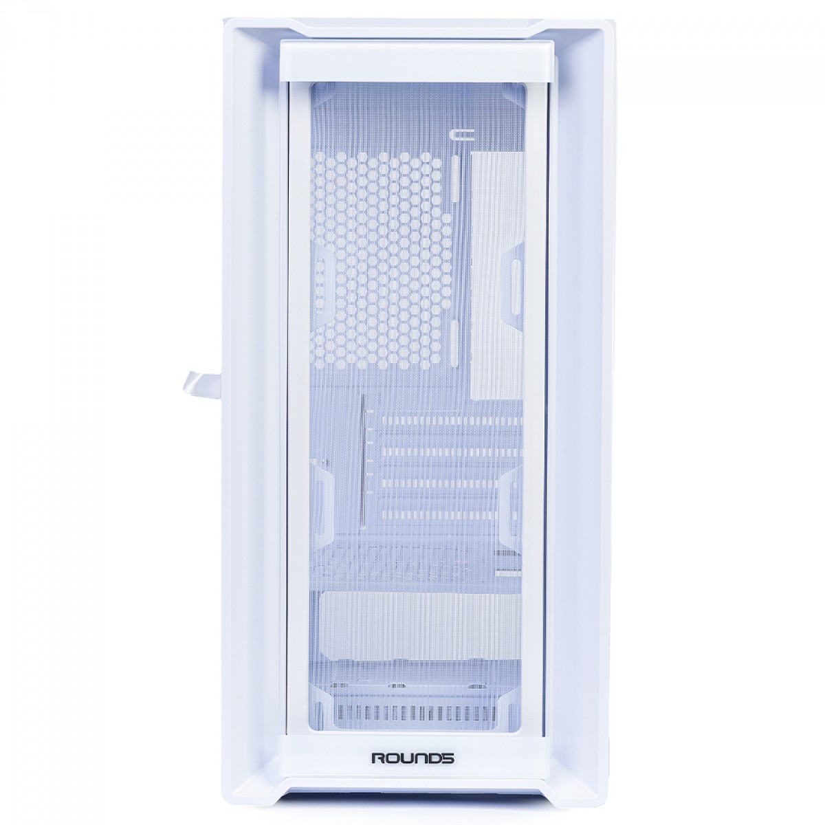 Gabinete Gamer Round5 Astra White, Mid Tower, Lateral de Vidro, mATX, Sem Fans, Branco, R5-ASTRA-W-2186