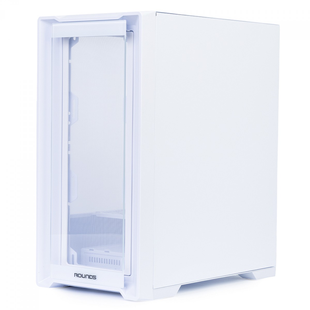 Gabinete Gamer Round5 Astra White, Mid Tower, Lateral de Vidro, mATX, Sem Fans, Branco, R5-ASTRA-W-2186
