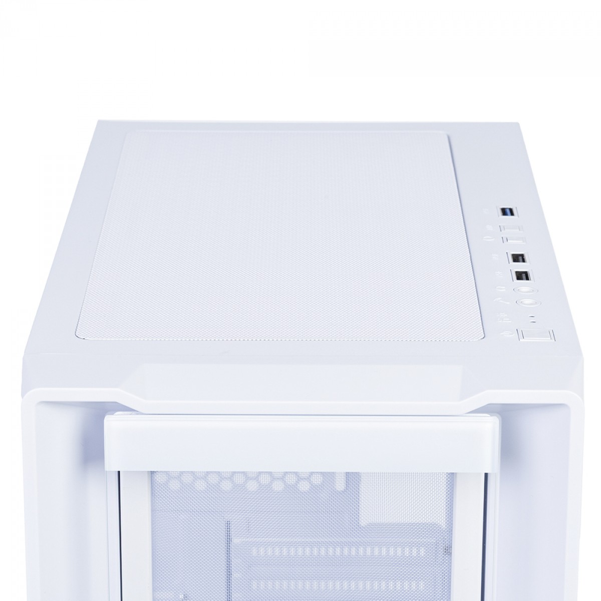 Gabinete Gamer Round5 Astra White, Mid Tower, Lateral de Vidro, mATX, Sem Fans, Branco, R5-ASTRA-W-2186