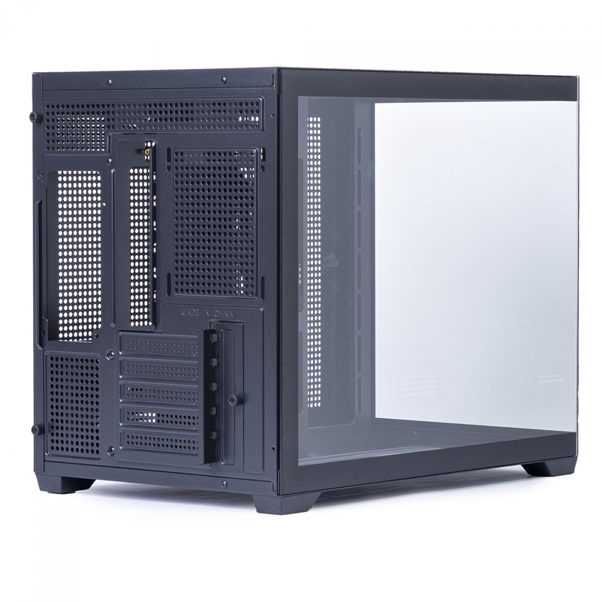 Gabinete Gamer Round5 Blast Black, Aquário, Mini Tower, Lateral de Vidro, mATX, Sem Fans, Preto, R5-BLAST-B-2187