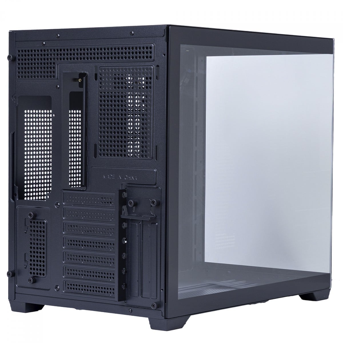 Gabinete Gamer Round5 Genos Black, Aquário, Mid Tower, Lateral de Vidro, ATX, Sem Fans, Preto, R5-GENOS-B-2189