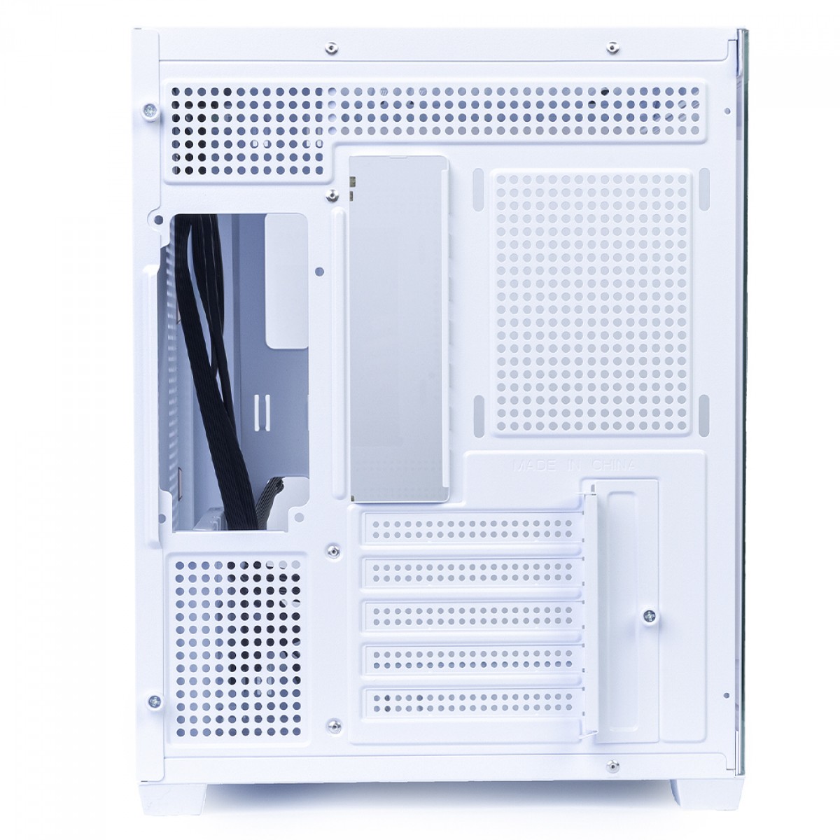 Gabinete Gamer Round5 Genos White, Aquário, Mid Tower, Lateral de Vidro, ATX, Sem Fans, Branco, R5-GENOS-W-2190