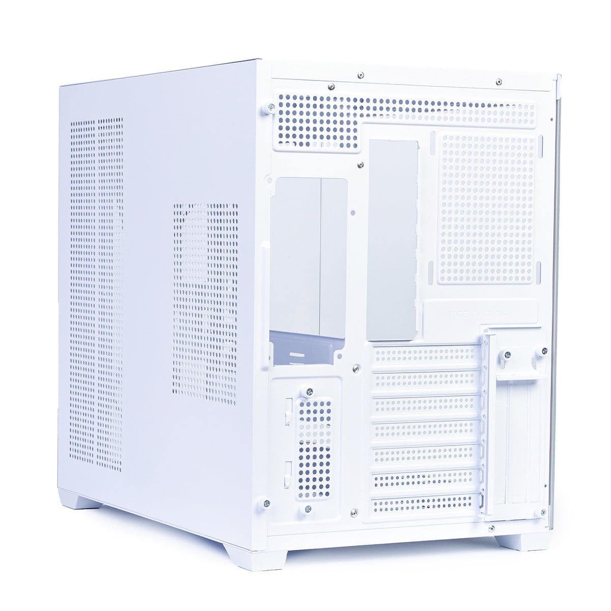 Gabinete Gamer Round5 Genos White, Aquário, Mid Tower, Lateral de Vidro, ATX, Sem Fans, Branco, R5-GENOS-W-2190