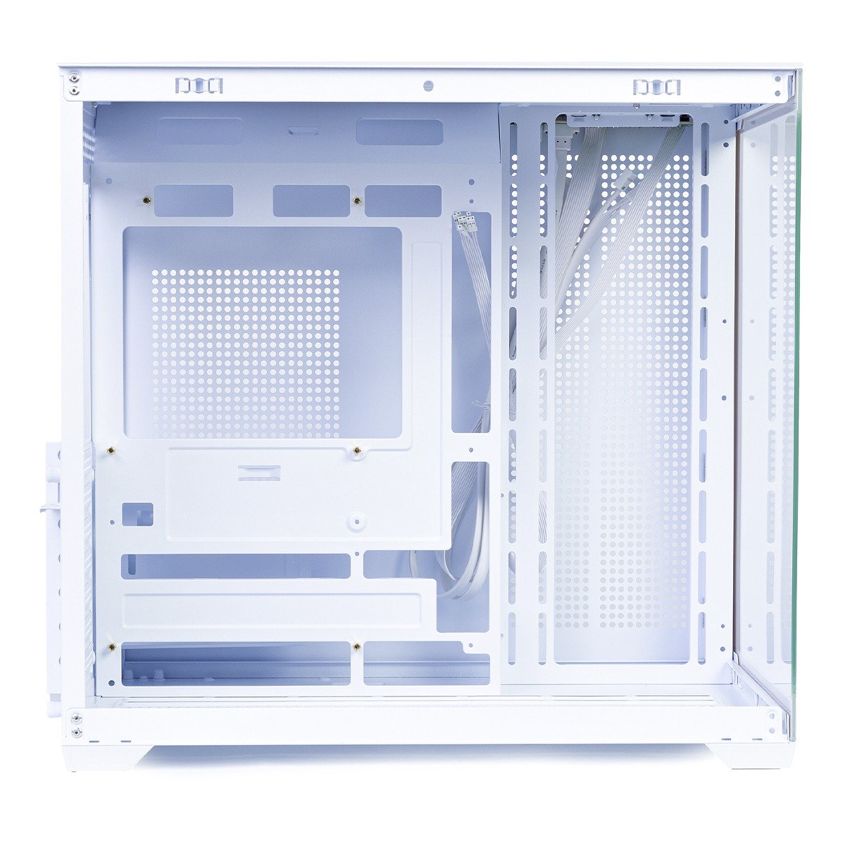 Gabinete Gamer Round5 Genos White, Aquário, Mid Tower, Lateral de Vidro, ATX, Sem Fans, Branco, R5-GENOS-W-2190