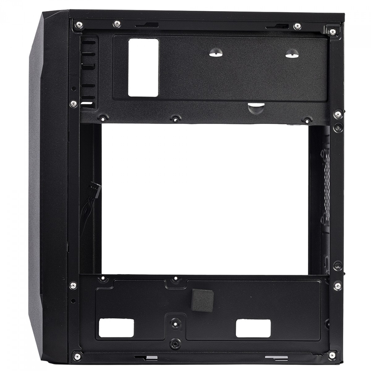 Gabinete Gamer Round5 Mants Black, Mini Tower, Lateral de Vidro, mATX, Sem Fans, Preto, R5-MANTS-B-2178