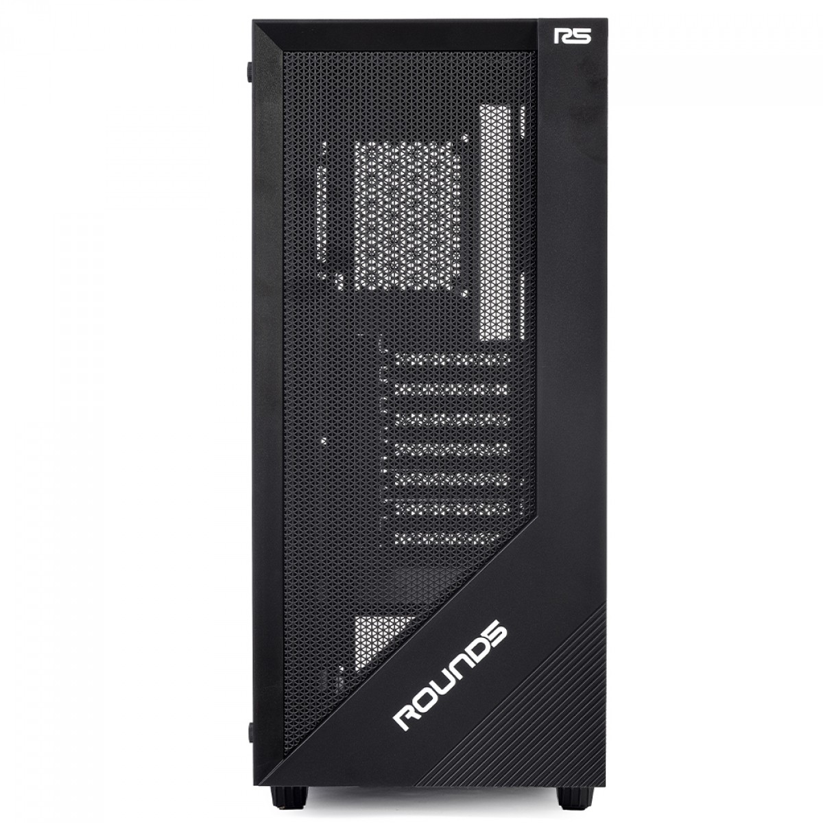 Gabinete Gamer Round5 Syndra Black, Mid Tower, Lateral de Vidro, ATX, Sem Fans, Preto, R5-SYNDRA-B-2183