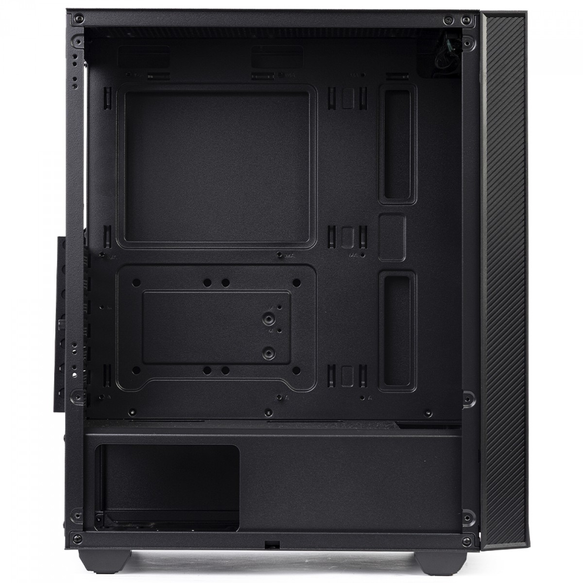 Gabinete Gamer Round5 Syndra Black, Mid Tower, Lateral de Vidro, ATX, Sem Fans, Preto, R5-SYNDRA-B-2183