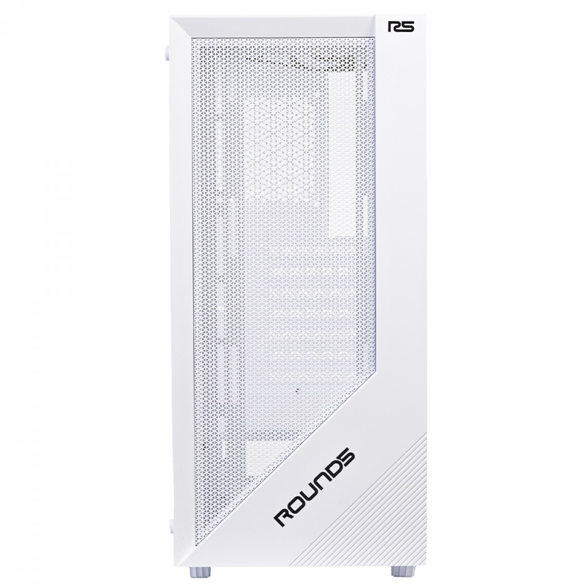 Gabinete Gamer Round5 Syndra White, Mid Tower, Lateral de Vidro, ATX, Sem Fans, Branco, R5-SYNDRA-W-2184