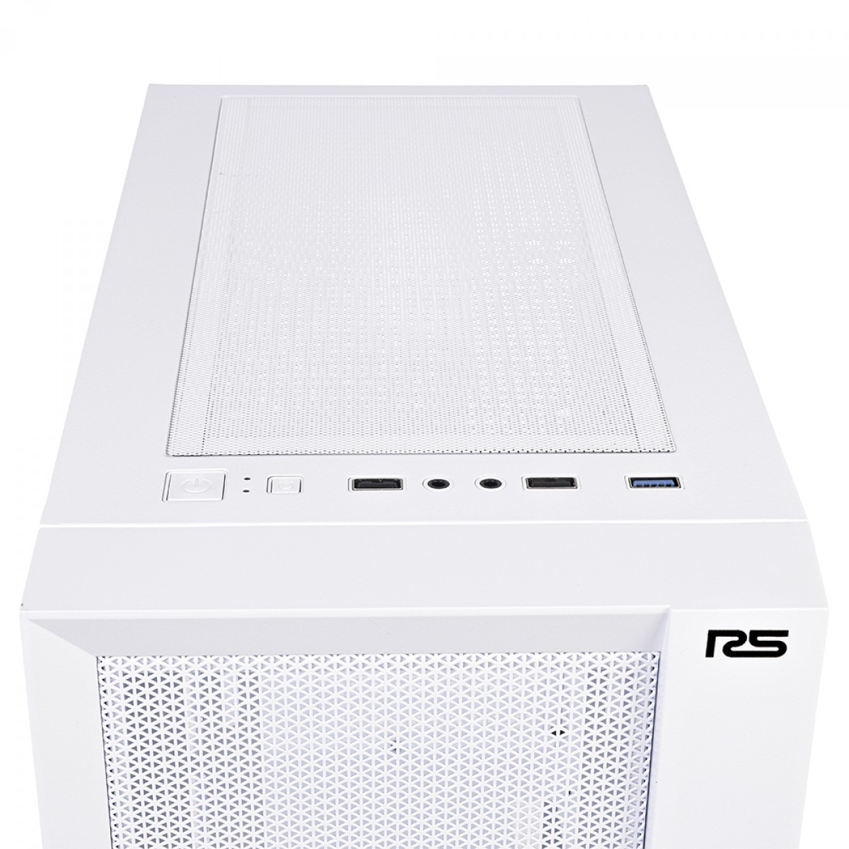 Gabinete Gamer Round5 Syndra White, Mid Tower, Lateral de Vidro, ATX, Sem Fans, Branco, R5-SYNDRA-W-2184