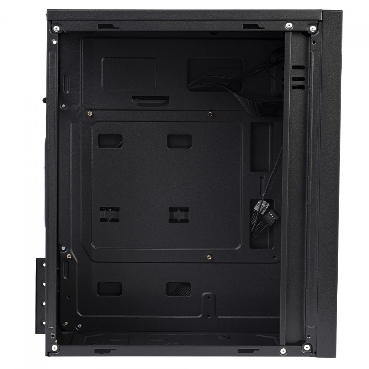 Gabinete Gamer Round5 Viper Black, Mini Tower, Lateral de Vidro, mATX, Sem Fans, Preto, R5-VIPER-B-2179