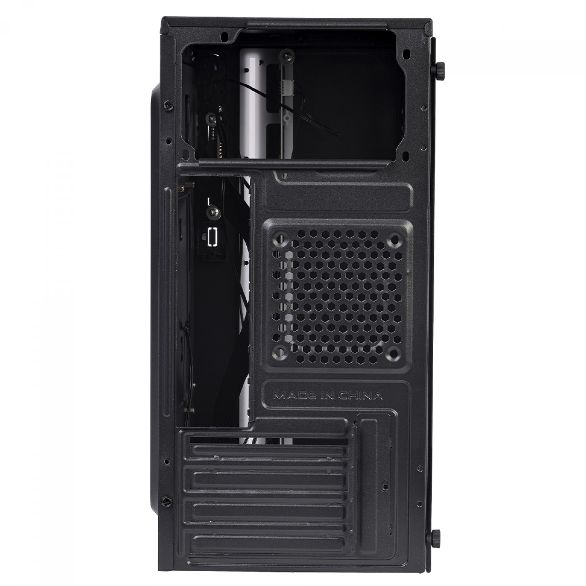 Gabinete Gamer Round5 Viper Black, Mini Tower, Lateral de Vidro, mATX, Sem Fans, Preto, R5-VIPER-B-2179