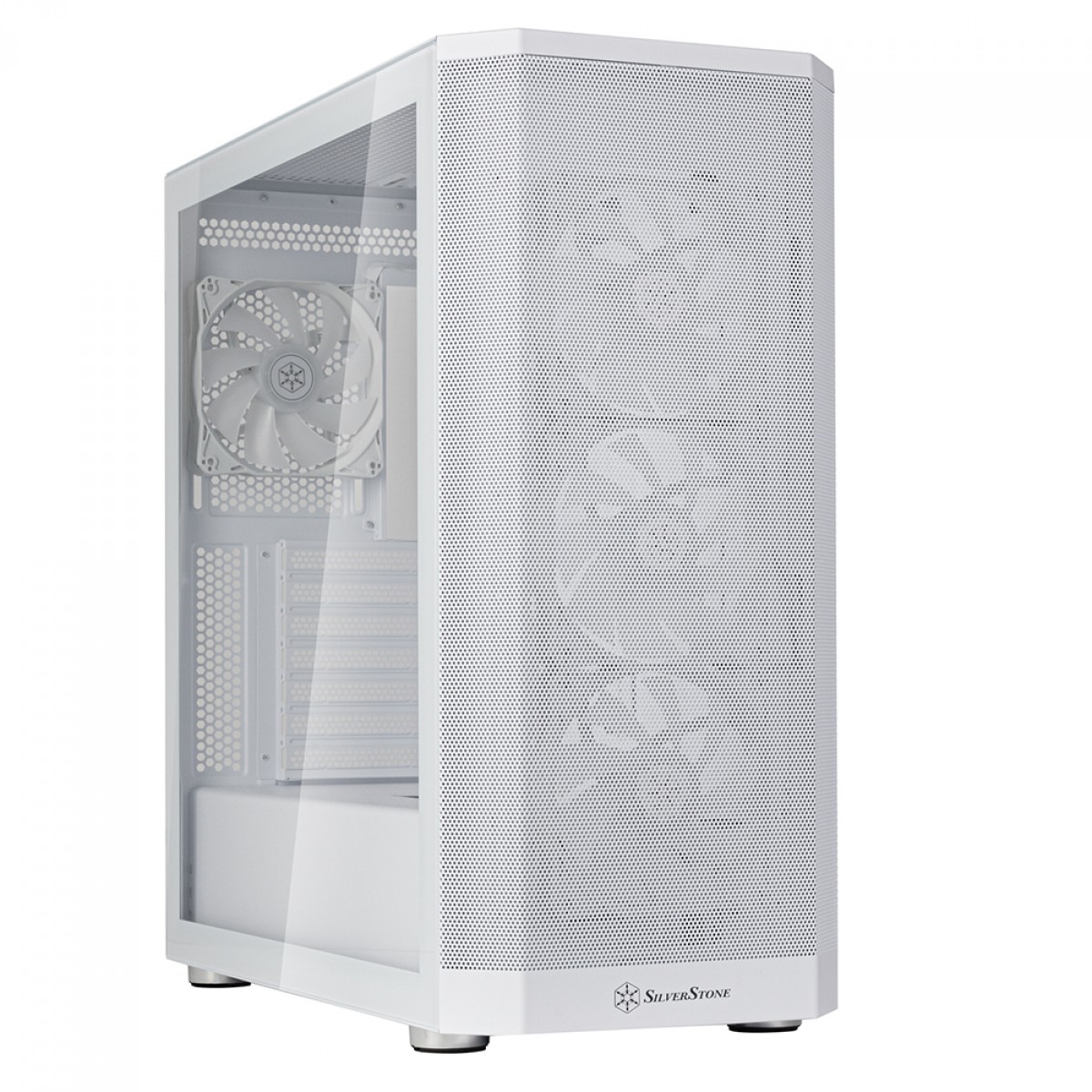 Gabinete Gamer SilverStone Fara 514X, ARGB, Mid Tower, Vidro Temperado, ATX, Com 4 Fans, Branco, SST-FA514X-WG