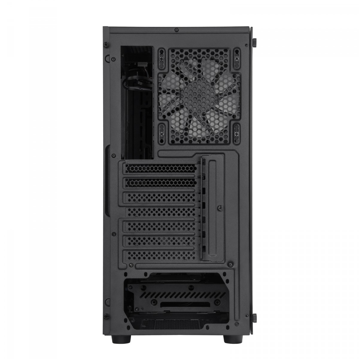 Gabinete Gamer SilverStone Fara B1 Lucid Rainbow, Mid Tower, Vidro Temperado, Black, Sem fonte, Com 4 Fans, SST-FAB1B-LDRB