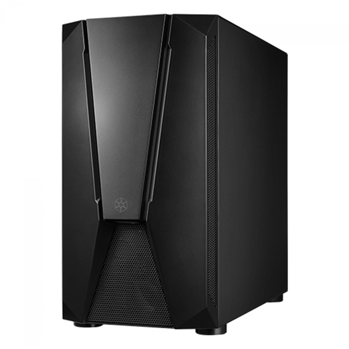 Gabinete Gamer SilverStone Fara V1M PRO, Mini Tower, RGB, Vidro Temperado, Black, Micro-ATX, Sem Fonte, Com 2 Fans RGB, SST-FAV1MB-PRO
